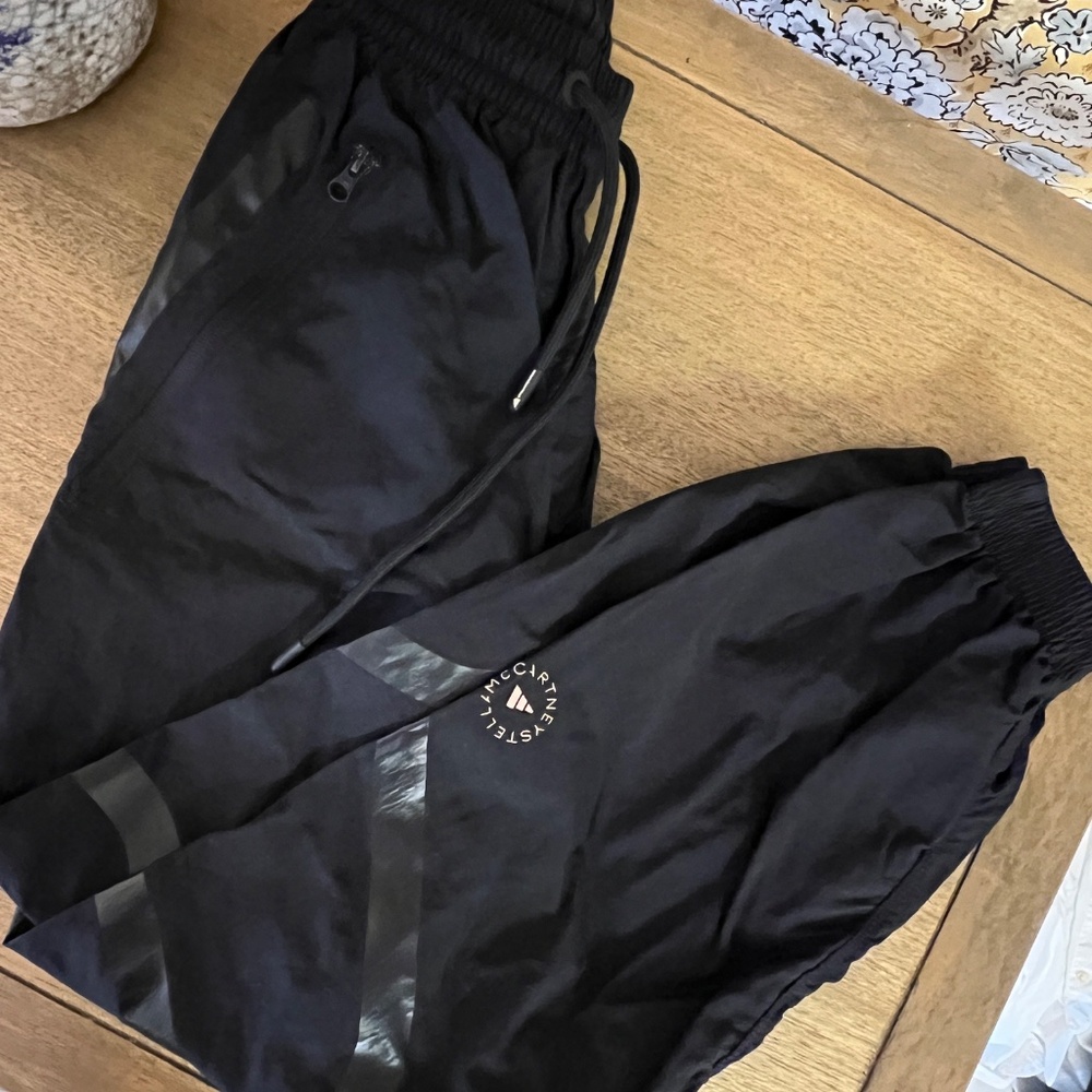 adidas by Stella McCartney Grey Recycled Nylon Sport Pants Joggers XS - Picture 3 of 7